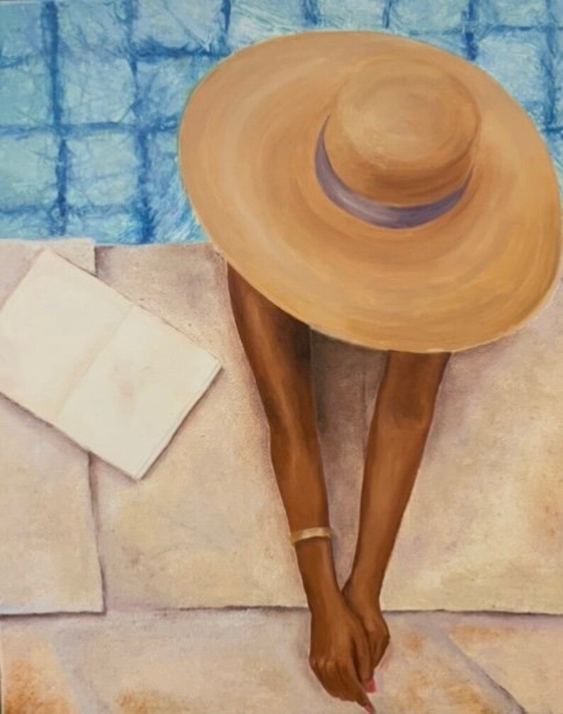 Tableau La Piscine fait par Marine Lanceron Artiste Peintre Lyon.