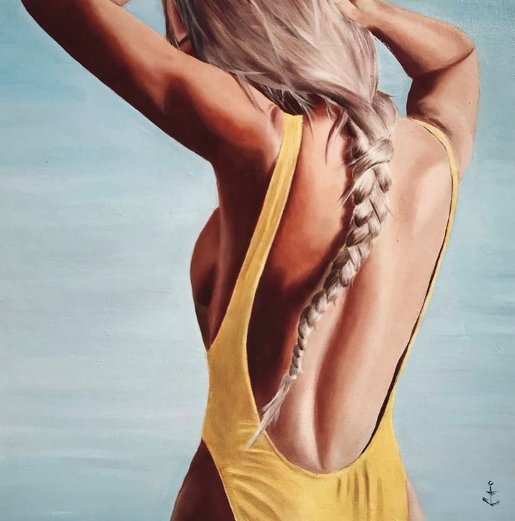 Tableau Pam fait par Marine Lanceron Artiste Peintre Lyon.