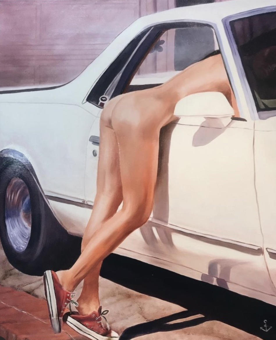 Tableau Turn off the radio fait par Marine Lanceron Artiste Peintre Lyon.