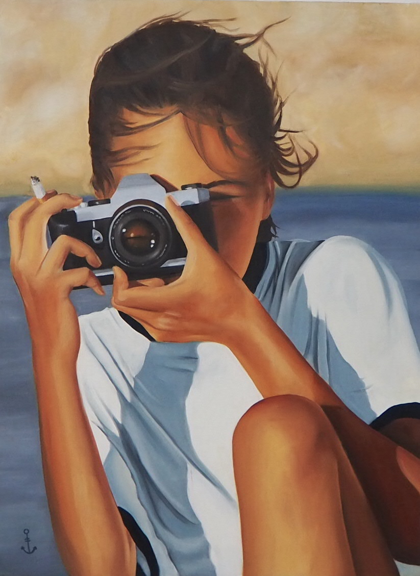 Tableau Pizza hot fait par Marine Lanceron Artiste Peintre Lyon.