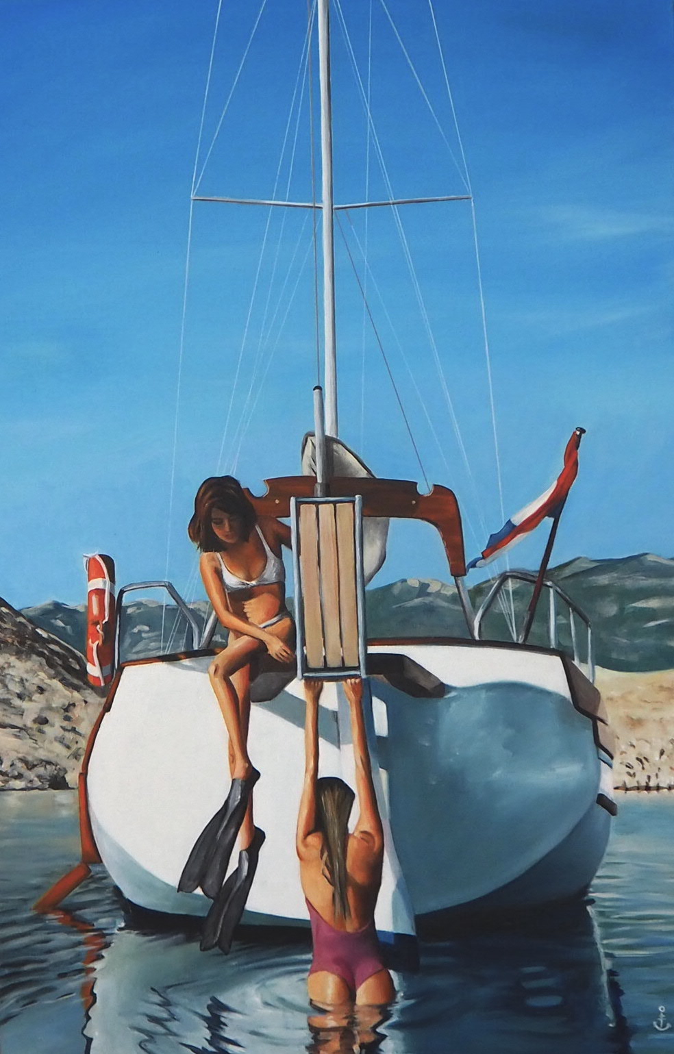 Tableau Dernier baiser fait par Marine Lanceron Artiste Peintre Lyon.